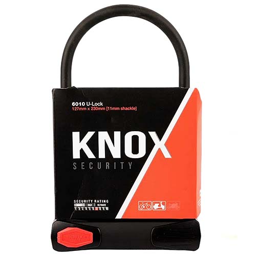 TRABA U KNOX 6010 12.7CMx23CM ESPESOR 11mm (2 Llaves) + Soporte