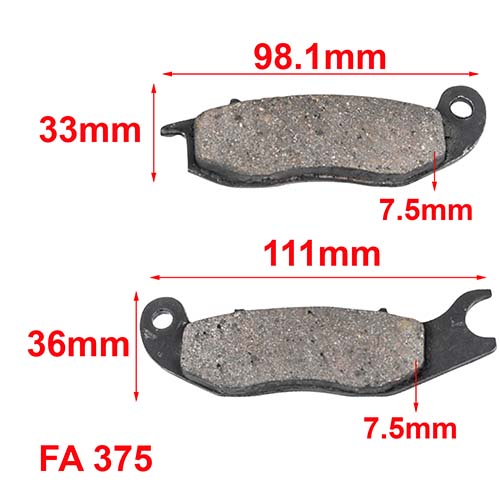 PASTILLAS DE FRENO HONDA WAVE - MAVERICK 125 - CB 150 INVICTA - GILERA STYLO / DEL ORA (502)