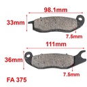 PASTILLAS DE FRENO HONDA WAVE - MAVERICK 125 - CB 150 INVICTA - GILERA STYLO / DEL ORA (502)