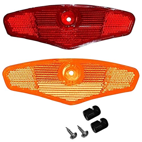 REFLECTOR RUEDA GRANDE AMBAR + ROJO CON KIT DE INSTALACION PLASTICA VC (1065)