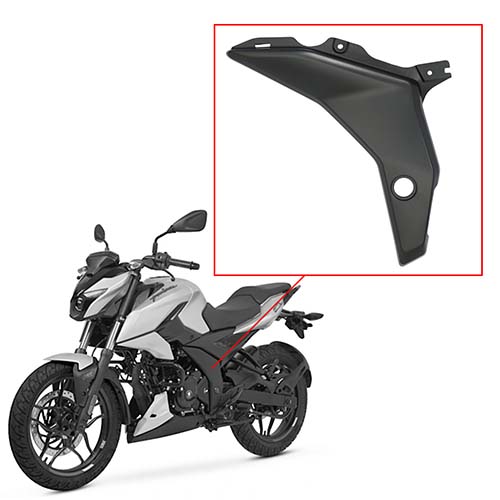 CACHA LATERAL INFERIOR BAJAJ ROUSER N160/N250 NEGRO LADO IZQUIERDO MTC