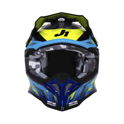 CASCO JUST1 J39 REVO BLUE FLUO YELLOW BLACK GLOSS S