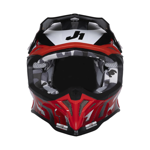 CASCO JUST1 J39 REVO RED WHITE BLACK GLOSS XL