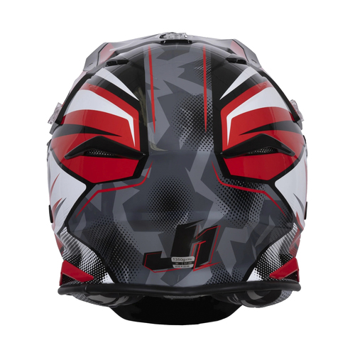 CASCO JUST1 J39 REVO RED WHITE BLACK GLOSS XXL