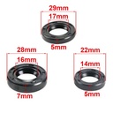 KIT DE RETENES HONDA CBF125 TWISTER (3PCS/SET) / TC16X28X7 / TC17X29X5 / TC14X22X5 STD