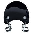 PARABRISAS NEGRO UNIVERSAL FARO REDONDO CON SOPORTES RETRO SPIRIT MTC (NAC)