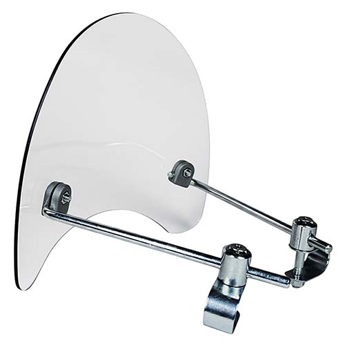 PARABRISAS TRANSPARENTE UNIVERSAL FARO REDONDO CON SOPORTES RETRO SPIRIT MTC (NAC)