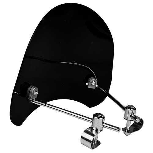 PARABRISAS NEGRO UNIVERSAL FARO REDONDO PRO CON SOPORTES HERITAGE MTC (NAC)