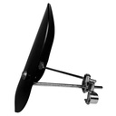 PARABRISAS NEGRO UNIVERSAL FARO REDONDO PRO CON SOPORTES HERITAGE MTC (NAC)