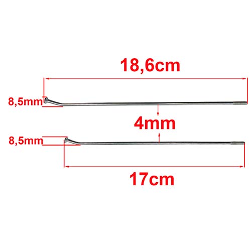 RAYOS TRASEROS + NIPLES HONDA XR150L (36u) CROMADO STD