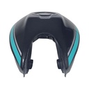 TANQUE DE NAFTA MOTOMEL NEW S2 150 TUBULAR NEGRO / VERDE C/TAPA OEM