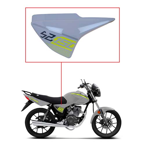CACHA LATERAL MOTOMEL NEW S2 150 TUBULAR LADO DERECHO GRIS OEM