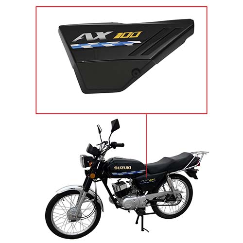 CACHA LATERAL SUZUKI AX100 NEGRO LADO IZQUIERDO MTC