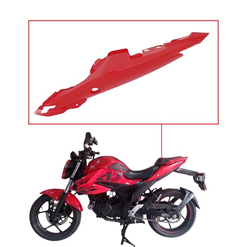 CACHA BAJO ASIENTO SUZUKI GIXXER 150 (2019-2025) ROJO LADO IZQUIERDO MTC