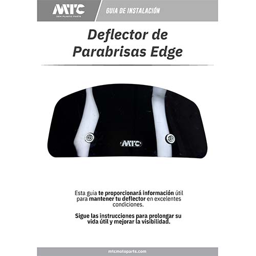 DEFLECTOR DE PARABRISAS NEGRO UNIVERSAL CON SOPORTE EDGE MTC (NAC)