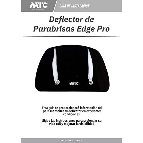 DEFLECTOR DE PARABRISAS NEGRO UNIVERSAL CON SOPORTE EDGE PRO MTC (NAC)