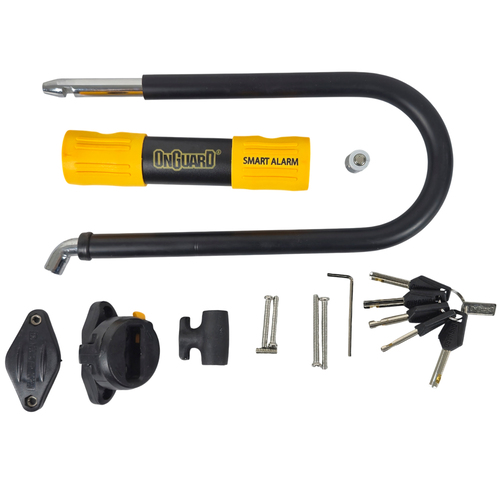 TRABA U CON ALARMA 8268 120DB 10cmX25.8cm + SOPORTE ONGUARD