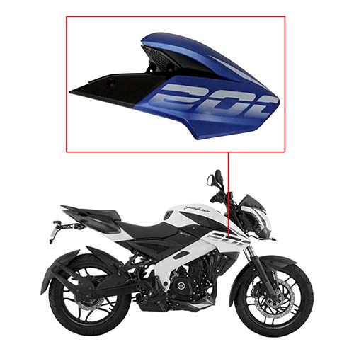 CACHA LATERAL TANQUE BAJAJ ROUSER NS200 (2024) AZUL LADO DERECHO MTC