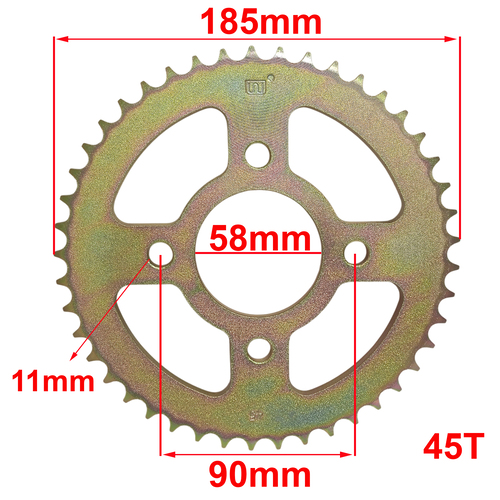KIT TRANSMISION BAJAJ ROUSER NS160 (45/15) 428HO-134L DORADA C/ORING DOBLE DISCO STC