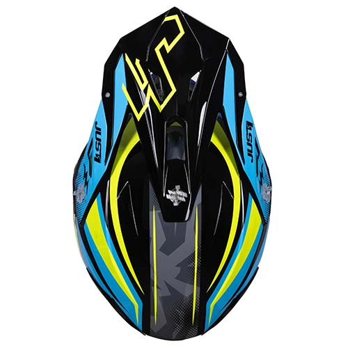 CASCO JUST1 J39 REVO BLUE FLUO YELLOW BLACK GLOSS M
