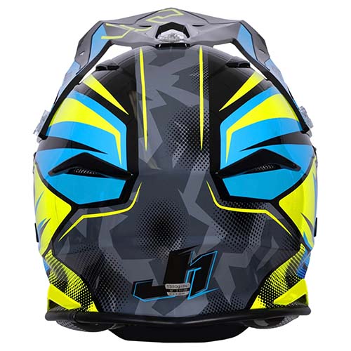 CASCO JUST1 J39 REVO BLUE FLUO YELLOW BLACK GLOSS XL