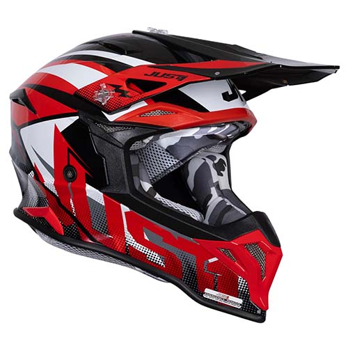 CASCO JUST1 J39 REVO RED WHITE BLACK GLOSS S