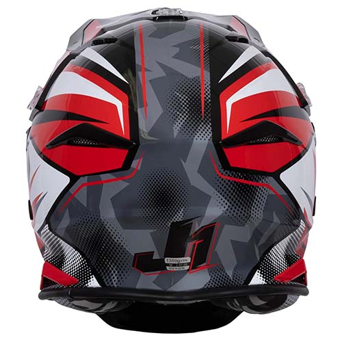 CASCO JUST1 J39 REVO RED WHITE BLACK GLOSS S