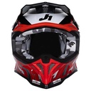 CASCO JUST1 J39 REVO RED WHITE BLACK GLOSS XL