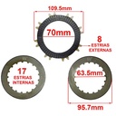DISCO DE EMBRAGUE HONDA C90 / GILERA SMASH (3PCS) STD