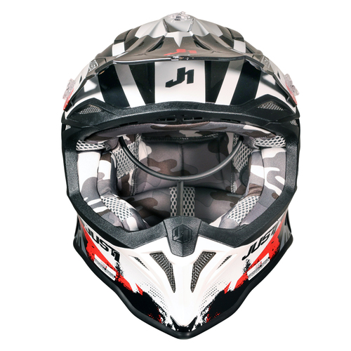 CASCO JUST1 J39 MARSHALL WHITE/RED/BLACK GLOSS XXL