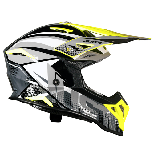 CASCO JUST1 J39 REVO GREY/YELLOW FLUO/BLACK MATT XL