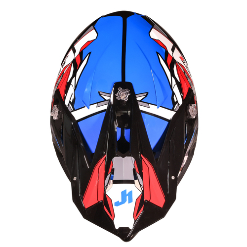 CASCO JUST1 J39 SUPPRESSOR RED/BLUE/BLACK GLOSS XXL