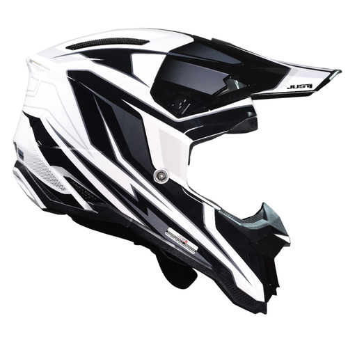 CASCO JUST1 J40 SPEED BLACK/WHITE GLOSS M