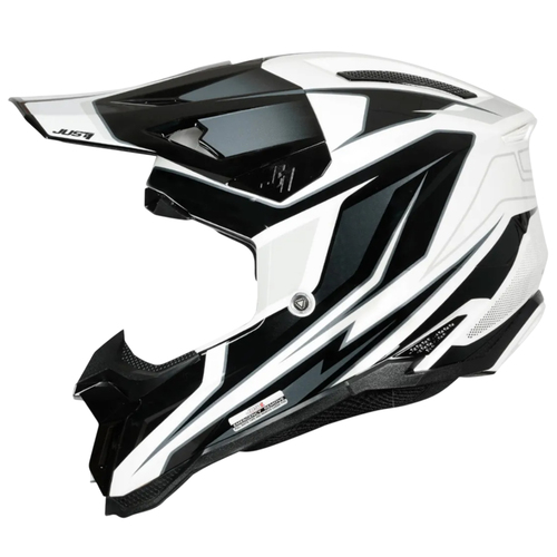 CASCO JUST1 J40 SPEED BLACK/WHITE GLOSS XL