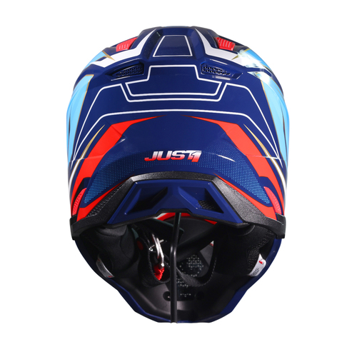 CASCO JUST1 J40 SPEED RED/WHITE/BLUE GLOSS L