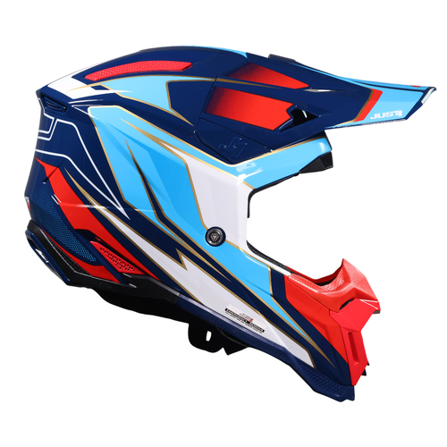CASCO JUST1 J40 SPEED RED/WHITE/BLUE GLOSS M