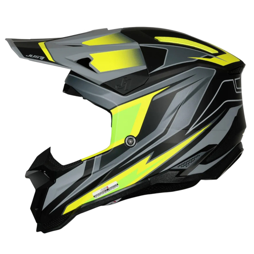 CASCO JUST1 J40 SPEED YELLOW FLUO/BLACK MATT XL