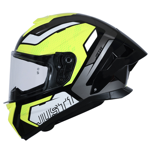 CASCO JUST1 J-STR UNION BLACK/YELLOW GLOSS L