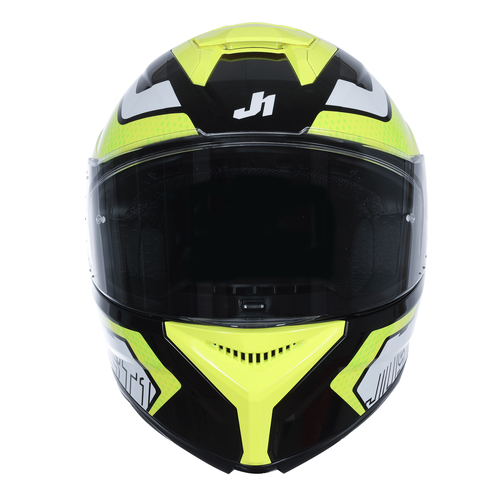 CASCO JUST1 J-STR UNION BLACK/YELLOW GLOSS L