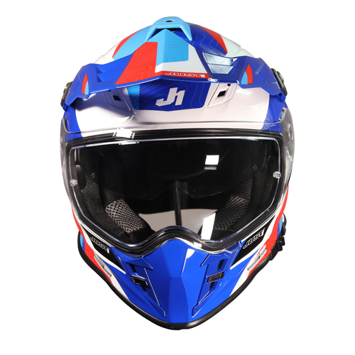 CASCO JUST1 J34 PRO GLOBE BLUE/RED/WHITE GLOSS M