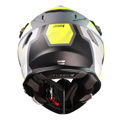 CASCO JUST1 J34 PRO GLOBE FLUO YELLOW/BLACK MATT XL