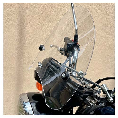 PARABRISAS TRANSPARENTE UNIVERSAL FARO REDONDO PRO CON SOPORTES HERITAGE MTC (NAC)
