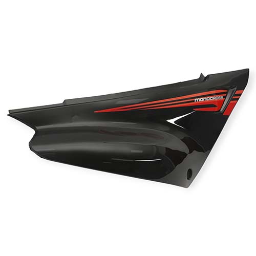 CACHA LATERAL YAMAHA XTZ 125 NEGRO LADO DERECHO (CON CALCO) MTC