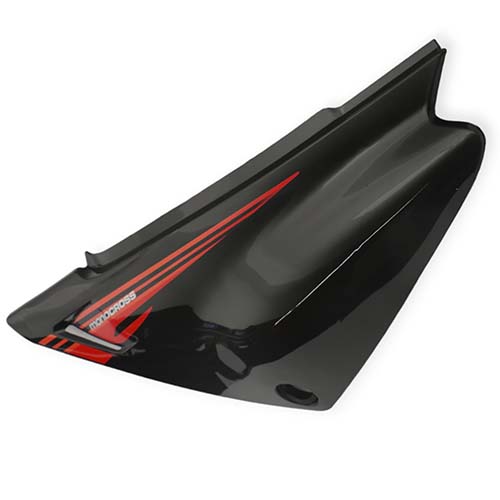CACHA LATERAL YAMAHA XTZ 125 NEGRO LADO IZQUIERDO (CON CALCO) MTC