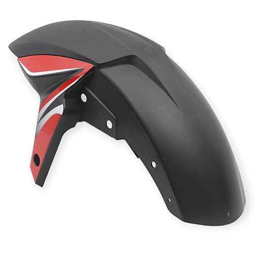 GUARDABARRO DELANTERO BAJAJ ROUSER NS200 ROJO/BLANCO MTC