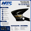 CACHA TANQUE YAMAHA YBR125 ED FACTOR NEGRO LADO IZQUIERDO MTC