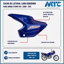 CACHA LATERAL IZQUIERDA HONDA STORM 125 AZUL MTC