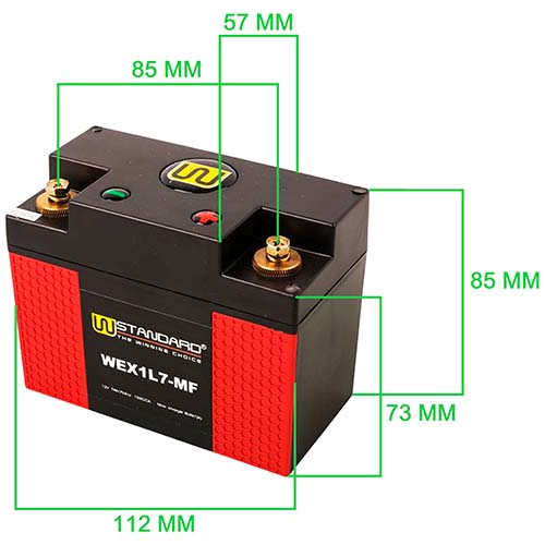 BATERIA DE LITIO WEX1L7-MF (HASTA 250cc) STD