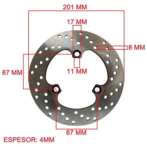DISCO DE FRENO TRASERO YAMAHA XTZ250 LANDER STD
