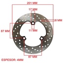 DISCO DE FRENO TRASERO YAMAHA XTZ250 LANDER STD